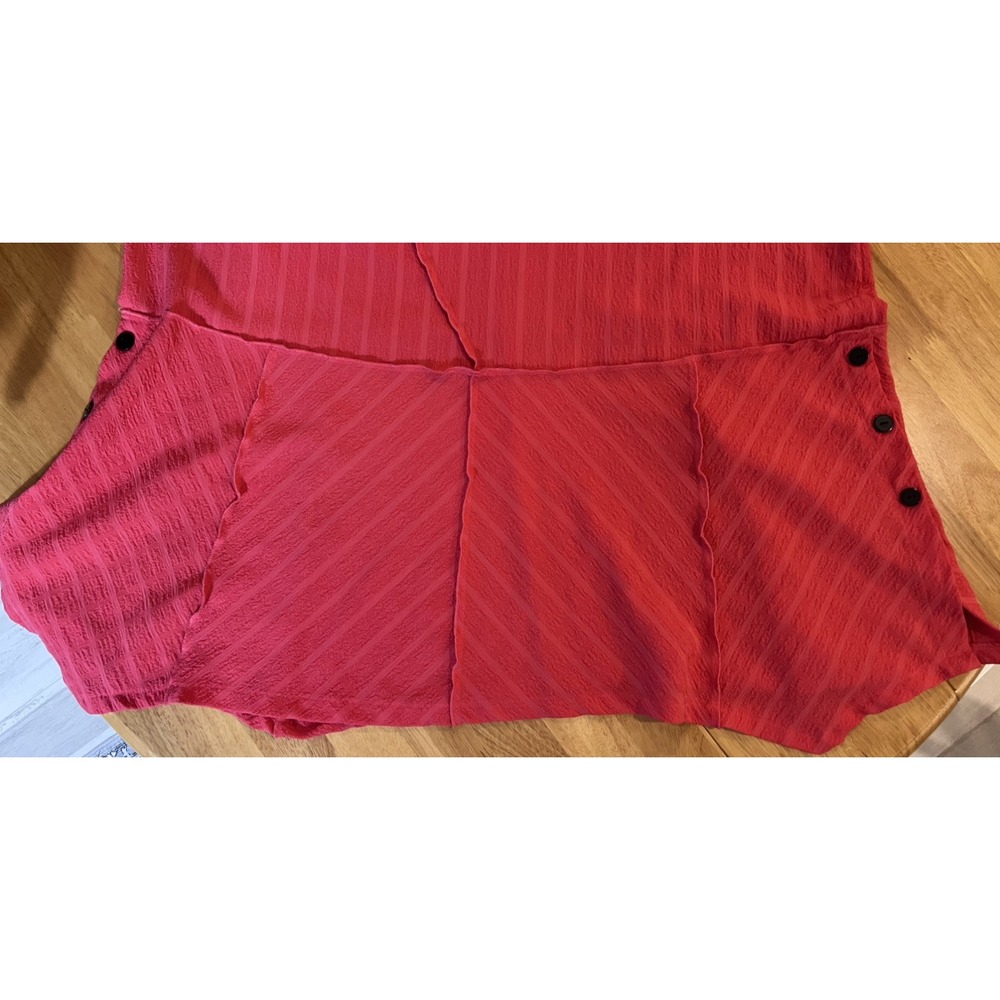 Ali Miles Blouse-Coral-2X- Cowl Neck Tunic Lagenlook Artsy Casual Office Travel - Picture 10 of 10